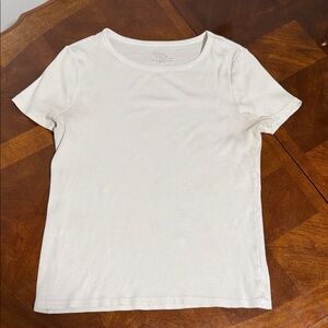 Time and Tru Women's Short Sleeve Tee - White
